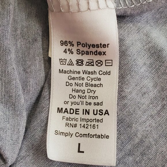 LuLaRoe Lynnae Shirt Top Tunic Purple Pink Gray Floral Long Sleeve L Large - Picture 5 of 12